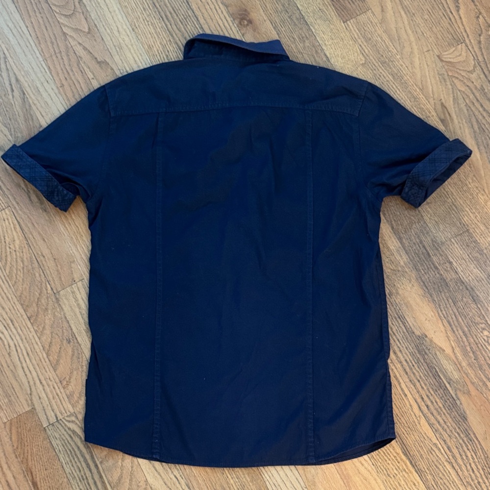 Burberry London Blue Label Men's Navy Blue Short Sleeve Shirt Size: LL  Japan - Picture 11 of 13